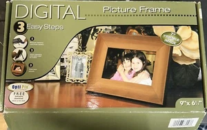 OPTI PIX 7" viewable image Digital Picture Wood Frame 9" x 6 1/2" - Picture 1 of 3