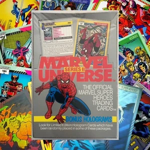 Marvel Universe Series 2 Factory sealed trading cards box Impel 1991 holograms - Picture 1 of 4