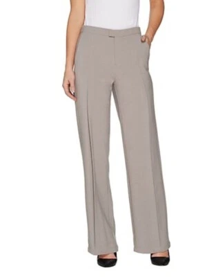 Pantalones de pierna ancha H by Halston regular elásticos grafito regular 6 Foto 1 de 3