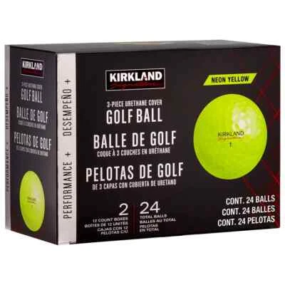 Kirkland Signature gelbe Golfbälle, 2 Dutzend neongelb - BRANDNEU