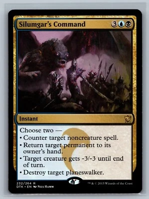 Magic MTG Dragons of Tarkir Silumgar's Command #232/264 TCG CCG - Image 1 of 2
