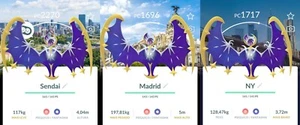 Pokémon Go Lunala Hintergrund Sendai/Madrid/New York (Registriert/Ultra Freunde) - Bild 1 von 1