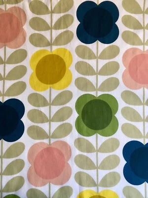 FQ 50cm x 50cm Square Orla Kiely Summer Stem Flower Multi Lightweight Cotton New - Image 1 of 4