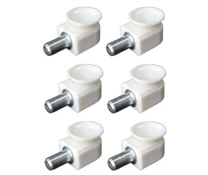 6 PEZZI - SUPPORTO REGGIPIANO CON VENTOSA IN PLASTICA BIANCA 13x15MM - CON PE... - Foto 1 di 1