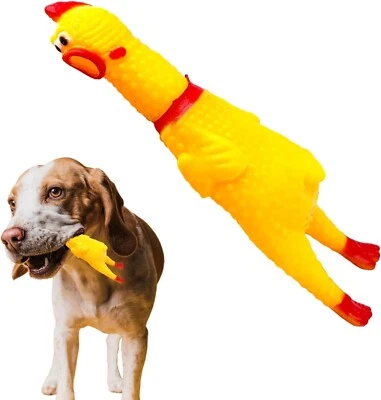 Giocattolo per cane e gatto pollo giochi animali domestici Squeaky Accessori - Immagine 1 di 4