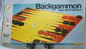 1970s Backgammon and Acey-Deucy ~ Vintage Board Game Milton Bradley 1973 - Bild 1 von 9
