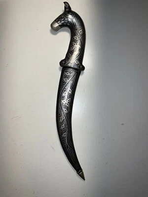 Damascus Steel Dagger With Sheath--Almost 12 Inches in Length - Image 1 of 4