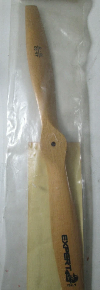 Expert Italy RC Model Airplane Propeller 18-8" Gas Wood Prop for RC Plane NOS - Image 1 of 4