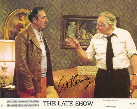Art Carney-Signed Vintage Lobby Card "The Late Show" Cover