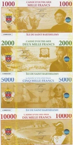 SAINT BARTHELEMY Set 4 ausgefallene/Fantasy Notes 1000 2000 5000 10000 2019 - Bild 1 von 2