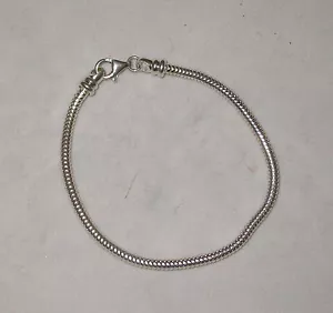 Kera Charm Bead Snake Chain Bracelet Sterling Silver 7.5" - Picture 1 of 1