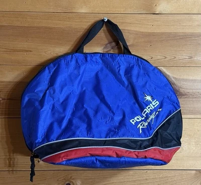 Vintage POLARIS Snowmobile Racing Helmet Gear Bag Sherpa Lined Neat Piece! - Image 1 of 3