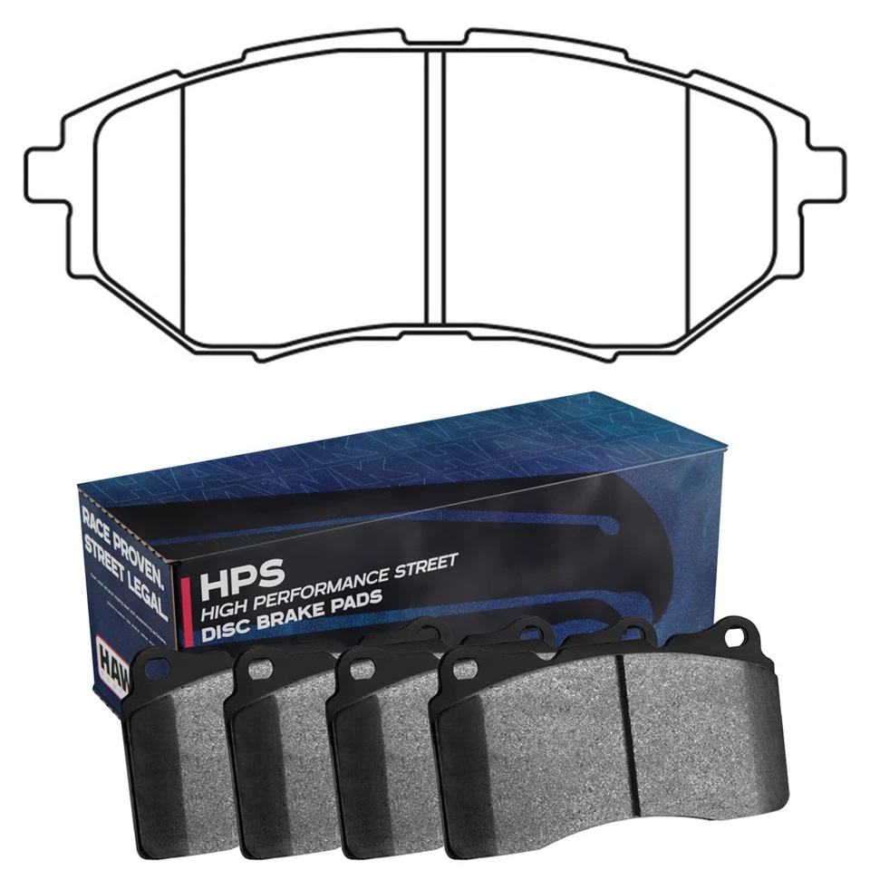 Pastillas de freno delanteras Hawk HB533F.668 HPS para Subaru Legacy 2005-16 / Outback 2010-16 Foto 1 de 4