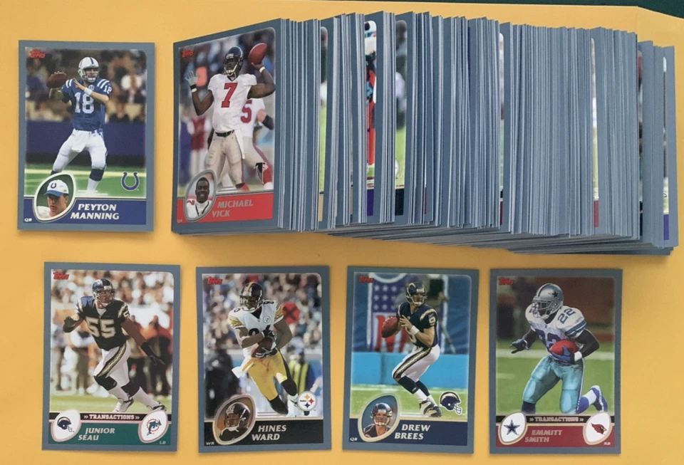 2003 Topps Football SET BREAK singles - stars, rookies, HOFers #1-250 - Image 1 of 1