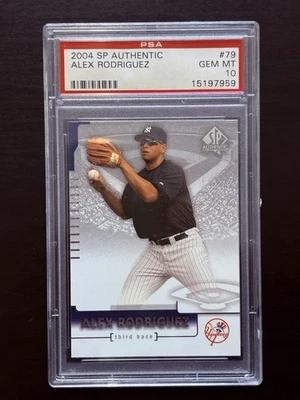 2003 UD Upper Deck SP Authentic Alex Rodriguez PSA 10 Yankees Rookie RC - Image 1 of 2