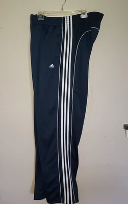 Pantalones deportivos Adidas para hombre 2XL pierna recta 3 rayas ligeros calce espacioso azul marino Foto 1 de 4