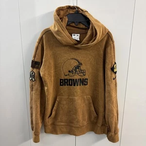 Nike Cleveland Browns Salute To Service Brown Patch Hoodie On Field Youth L - C3 - Picture 1 of 11