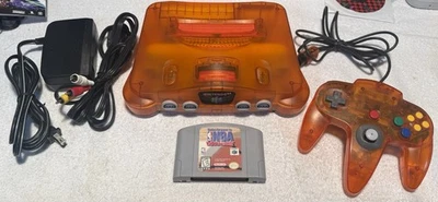 Orig. Consola Nintendo 64 N64 Fire Orange Funtastic EE. UU. con controlador OEM Kobe Foto 1 de 4