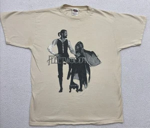 Rare 1997 FLEETWOOD MAC RUMORS REUNION TOUR T-SHIRT XL Stevie Nicks Beige - Picture 1 of 11