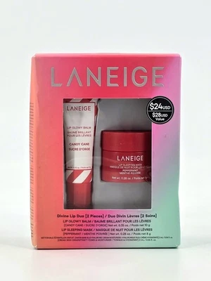 Laneige Holiday Edición Limitada Dúo Labial Bastón de Caramelo Bálsamo y Máscara Labial de Menta  Foto 1 de 4