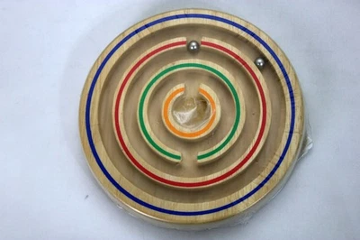 bartl * Holzlabyrinth * Kugellabyrinth * Geduldsspiel * Holz * 12 cm * 2 Kugeln - Bild 1 von 2