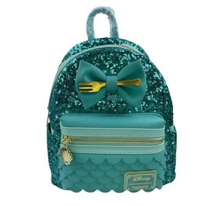 Loungefly Disney Prinzessin die kleine Meerjungfrau Pailletten Kollektion Mini Rucksack Neu mit Etikett - Bild 1 von 7