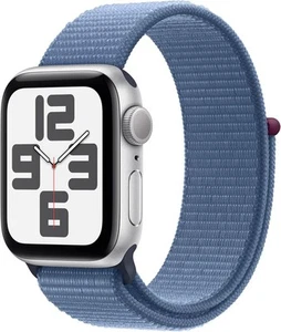 Apple Watch Series SE (2. generacji) Cellular 40mm Srebrna koperta i zimowa niebieska pętla - Zdjęcie 1 z 6
