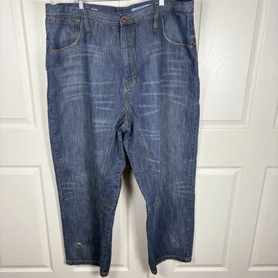 Pantalones de mezclilla Azzure para hombre talla 48x34 azules holgados pierna recta bolsillos con cremallera Love The Denim Foto 1 de 4