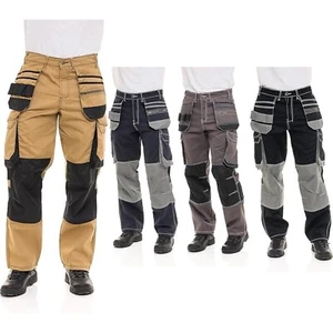 Herren Cordura Heavy Duty Arbeitshose mit Cargo Combat Tool Taschen Arbeitshose - Bild 1 von 26