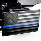 Full Aluminum Trailer Towing Hitch Receiver Cover USA Flag Plug For Chevy