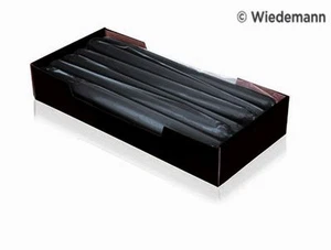 12x Velas candelabro color negro 250x25mm velas de mesa velas puntiagudas calidad RAL - Imagen 1 de 1