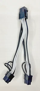 PCIe Splitter 6-Pin Female to Dual 8 Pin (6+2) Male Power Cable 18AWG GPU Mining - Picture 1 of 4