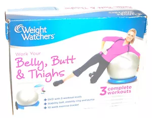 Weight Watchers Belly,Butt & Thighs Kit Stability Ball 3 Complete Workouts - Picture 1 of 5