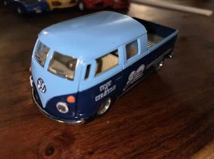 1963 VW Double Cab Pickup Germany Car Model Diecast Toy Open Doors 1:34 Kinsmart - Picture 1 of 12