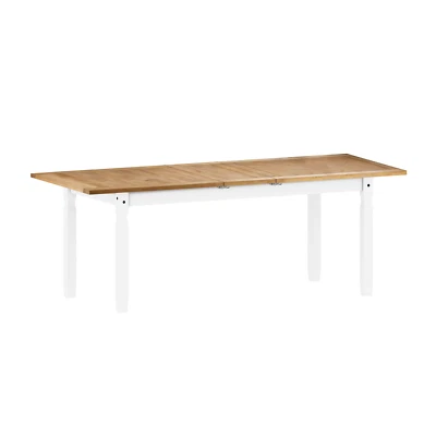 Corona Large Extending Dining Table Solid Pine White Wax by Mercers Furniture® - Image 1 of 3