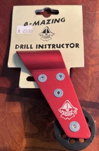 Old School Mtn Bike Chain Tensioner - A-mazing Drill Instructor - Anodized Red - Picture 1 of 2
