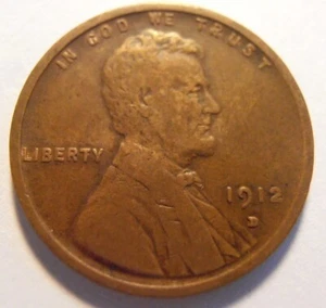 1912-D  Tough, SEMI-KEY Date  Lincoln Cent - (12DSE2) - Picture 1 of 6