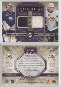 2007-08 Artifacts Tundra Tandems Metallic Purple Ryan Miller Thomas Vanek #TT-MV