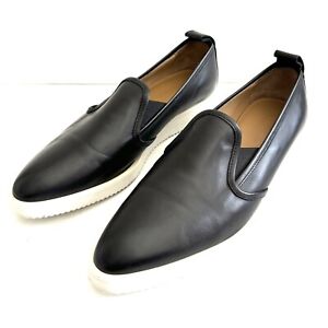 Everlane 10/10.5 The Leather Street Shoe Point Toe Slip On Sneaker Loafers Black