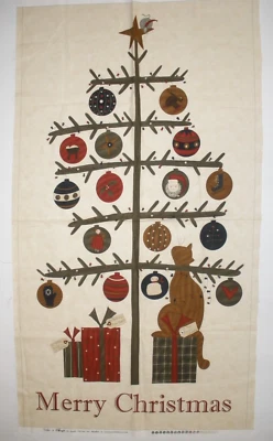 Panel de tela CAT Navidad TAKE A BOUGH edredón algodón MODA/Sandy Gervais Foto 1 de 3