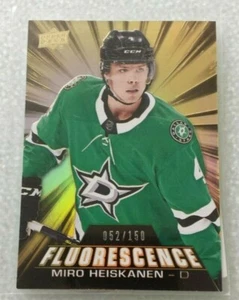 MIRO HEISKANEN 2018-19 Upper Deck Fluorescence GOLD #F-8 s#d/150 Dallas Stars - Picture 1 of 1