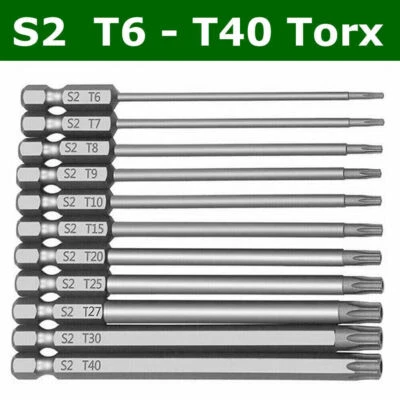 11PCS Long Reach Hex Torx Star Security Bit Set Tamper Proof Screwdriver Bits🔥 - Image 1 of 4