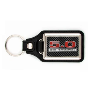 FORD MUSTANG 5.0 KEYCHAIN WITH CARBON FIBER LOOK BACKGROUND KEY CHAIN - Bild 1 von 2