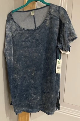 Té verde para mujer terciopelo triturado azul xL Foto 1 de 4