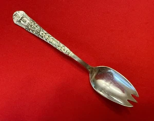 RENACIMIENTO Reed and Barton Plateado Figura Diablo RARO TENEDOR DE HELADO 1886 - Imagen 1 de 7