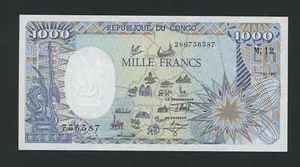 REPUBBLICA DEL CONGO 1000 FRANCHI 1992 SCEGLI #11 UNC MENO. - Foto 1 di 2