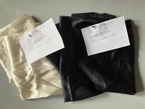 White & navy 100% pure silk charmeuse bundle USA Seller fashion cosplay - Picture 1 of 5