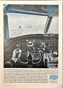 Sperry All-weather Flight Management Phoenix AZ Vintage Print Ad 1963 - Picture 1 of 6