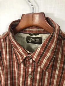 Wrangler Outdoors Men’s Shirt 100% Cotton Short Sleeve Button-Front L - Picture 1 of 4