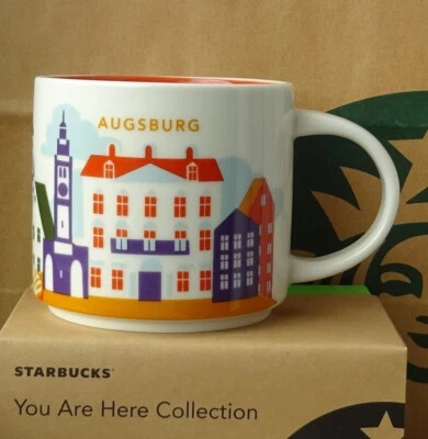 Starbucks City Mug Cup You are here Series YAH Augsburg Germany 14oz NEW - Image 1 of 3